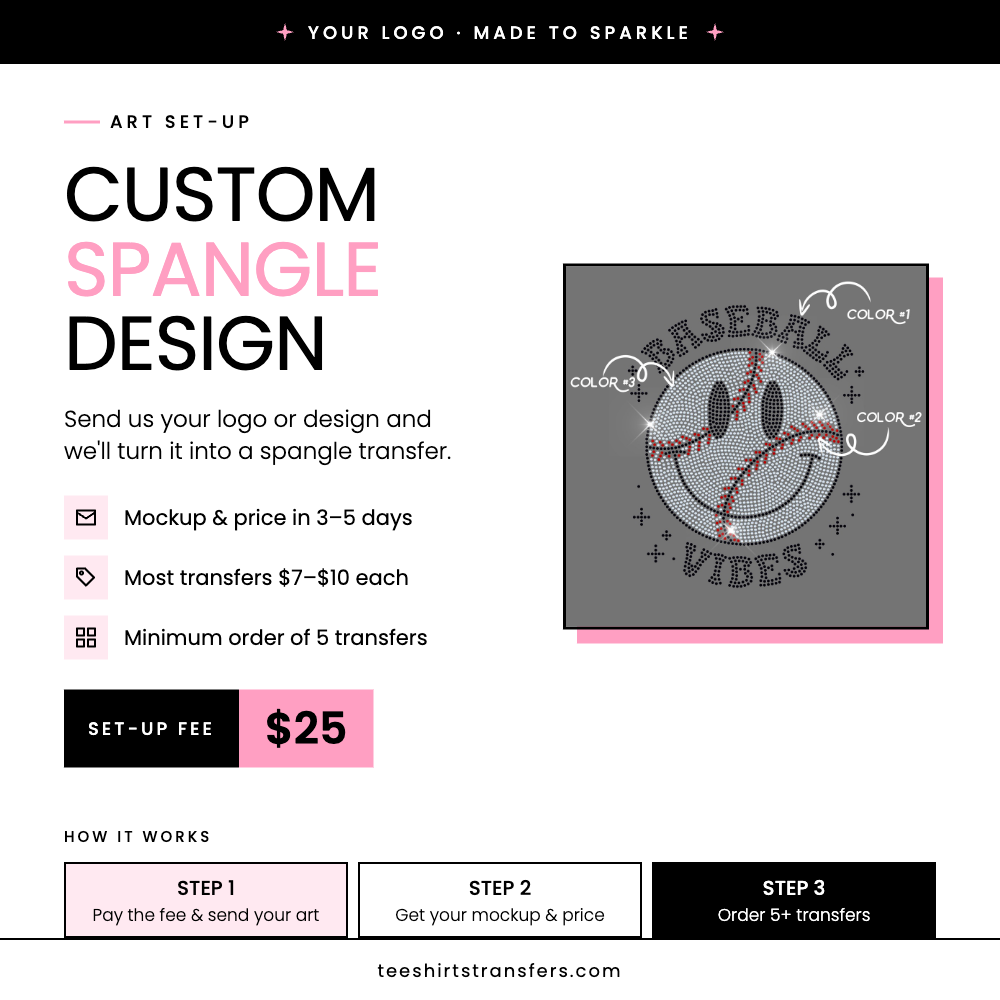 CUSTOM SPANGLE TRANSFER ART FEE