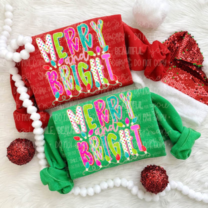 Merry and Bright DTF TRANSFER