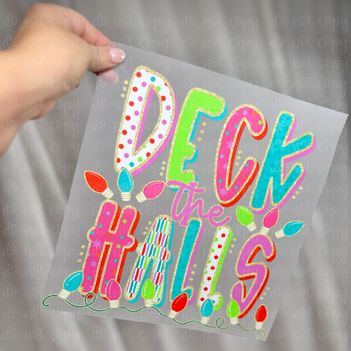 Deck the Halls DTF TRANSFER