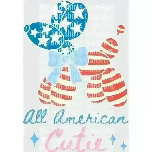 All American Cutie DTF TRANSFER DTF TRANSFER tee and shirts transfers 