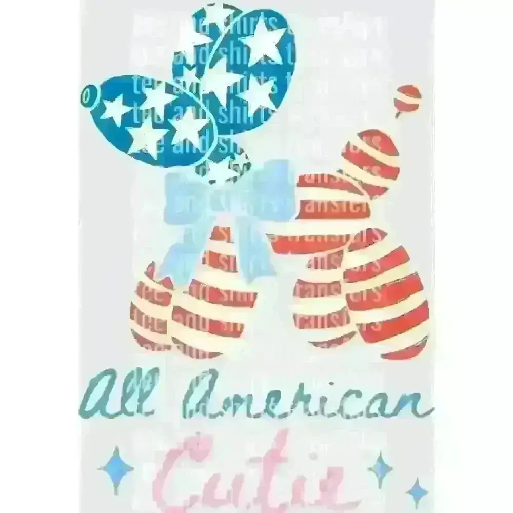 All American Cutie DTF TRANSFER DTF TRANSFER tee and shirts transfers 
