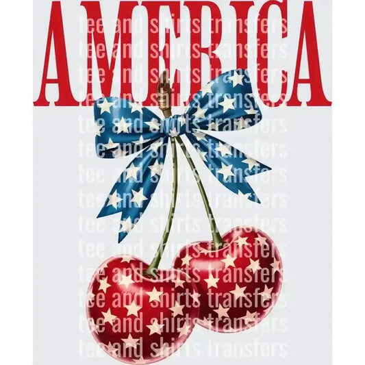 America Cherry DTF TRANSFER DTF TRANSFER tee and shirts transfers 