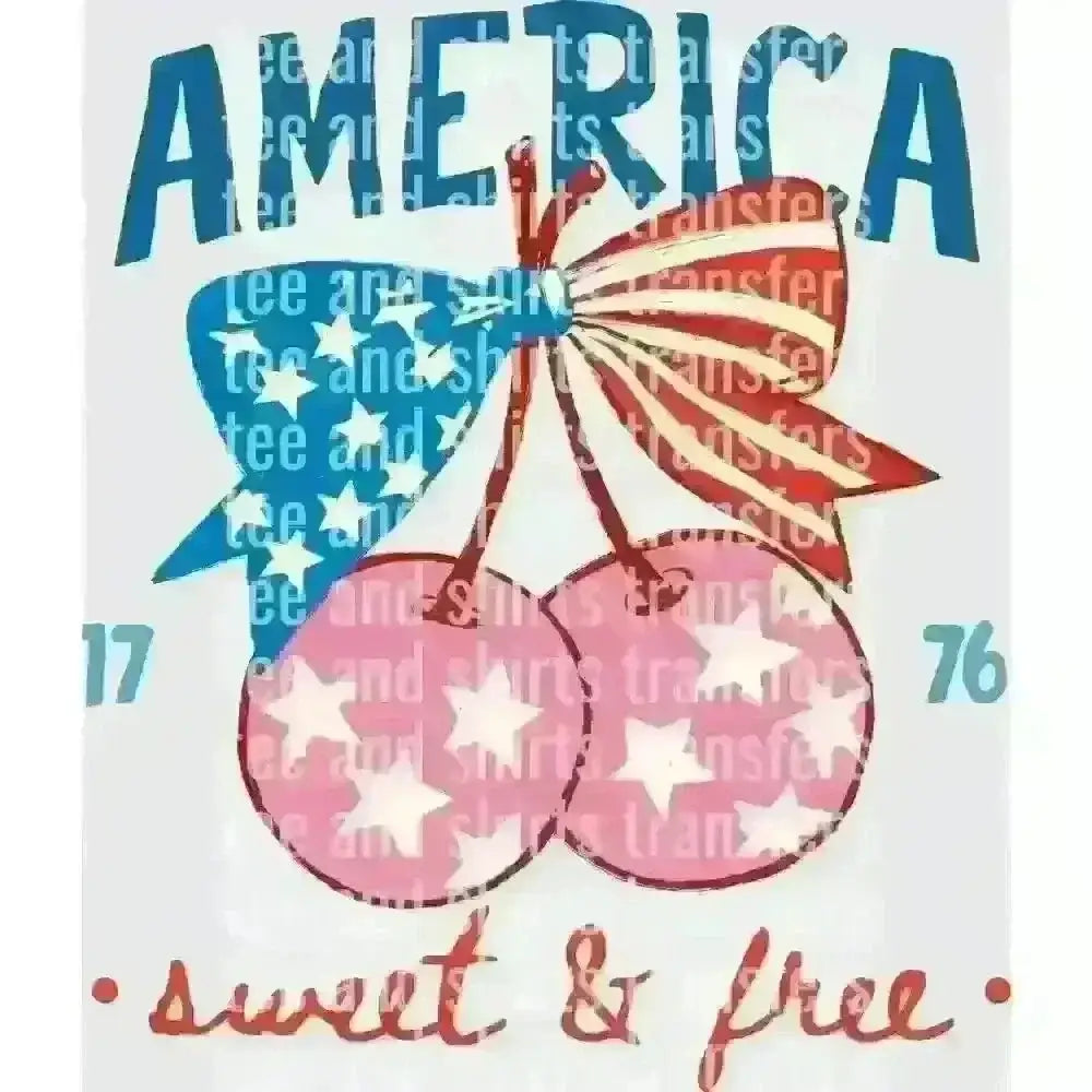 America Sweet & Free DTF TRANSFER DTF TRANSFER tee and shirts transfers 