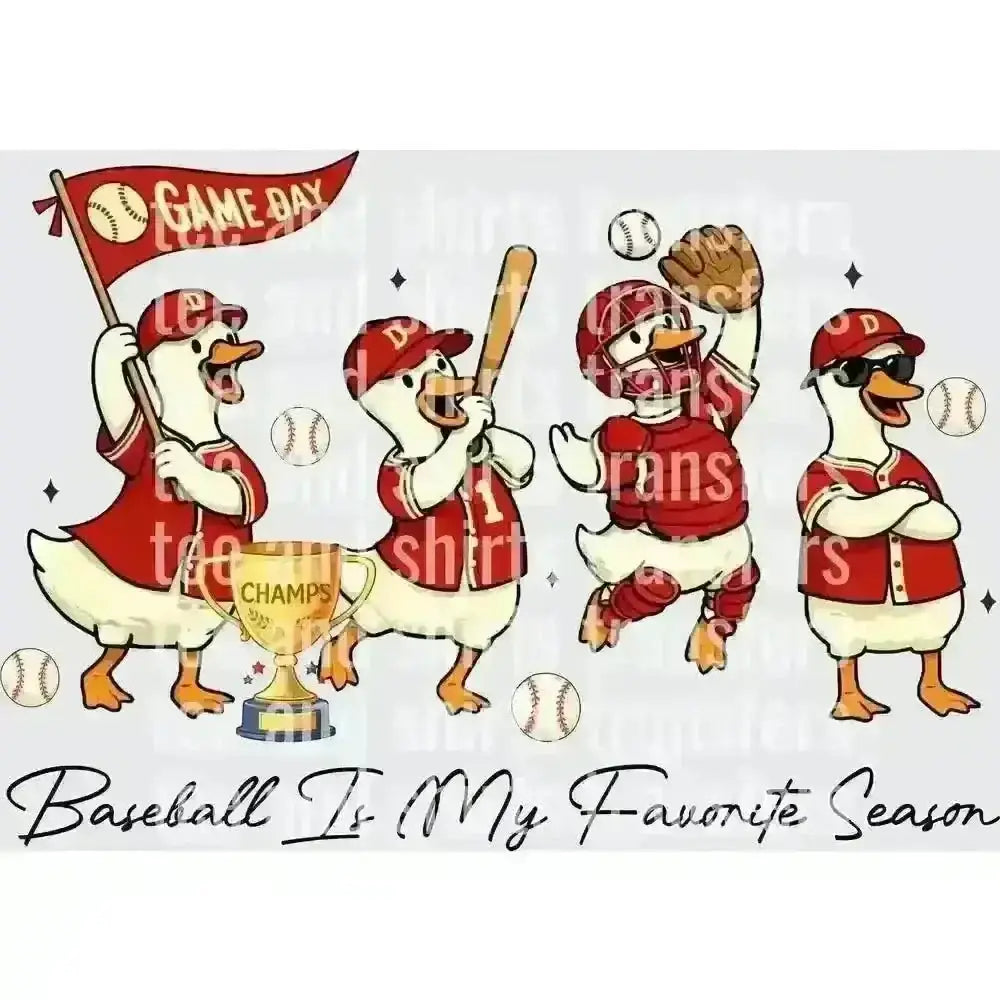 Baseball Duck Team Game Day DTF TRANSFER DTF TRANSFER tee and shirts transfers 