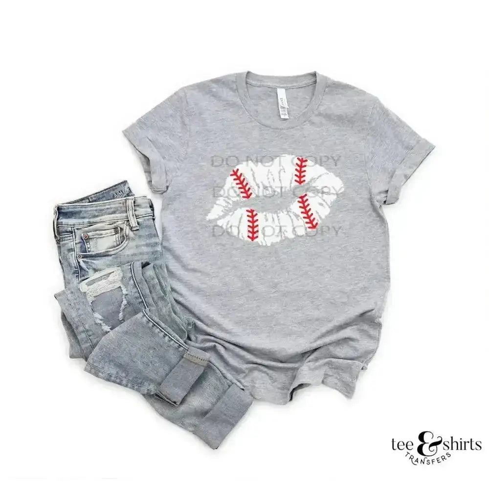Baseball Lips DTF Transfer tee and shirts transfers 