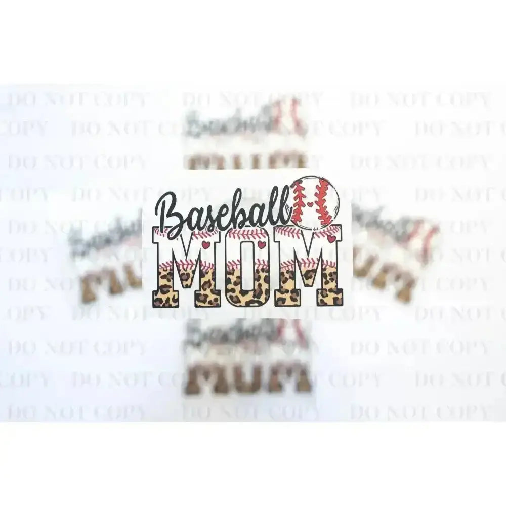 Baseball Mom DTF Transfer tee and shirts transfers 