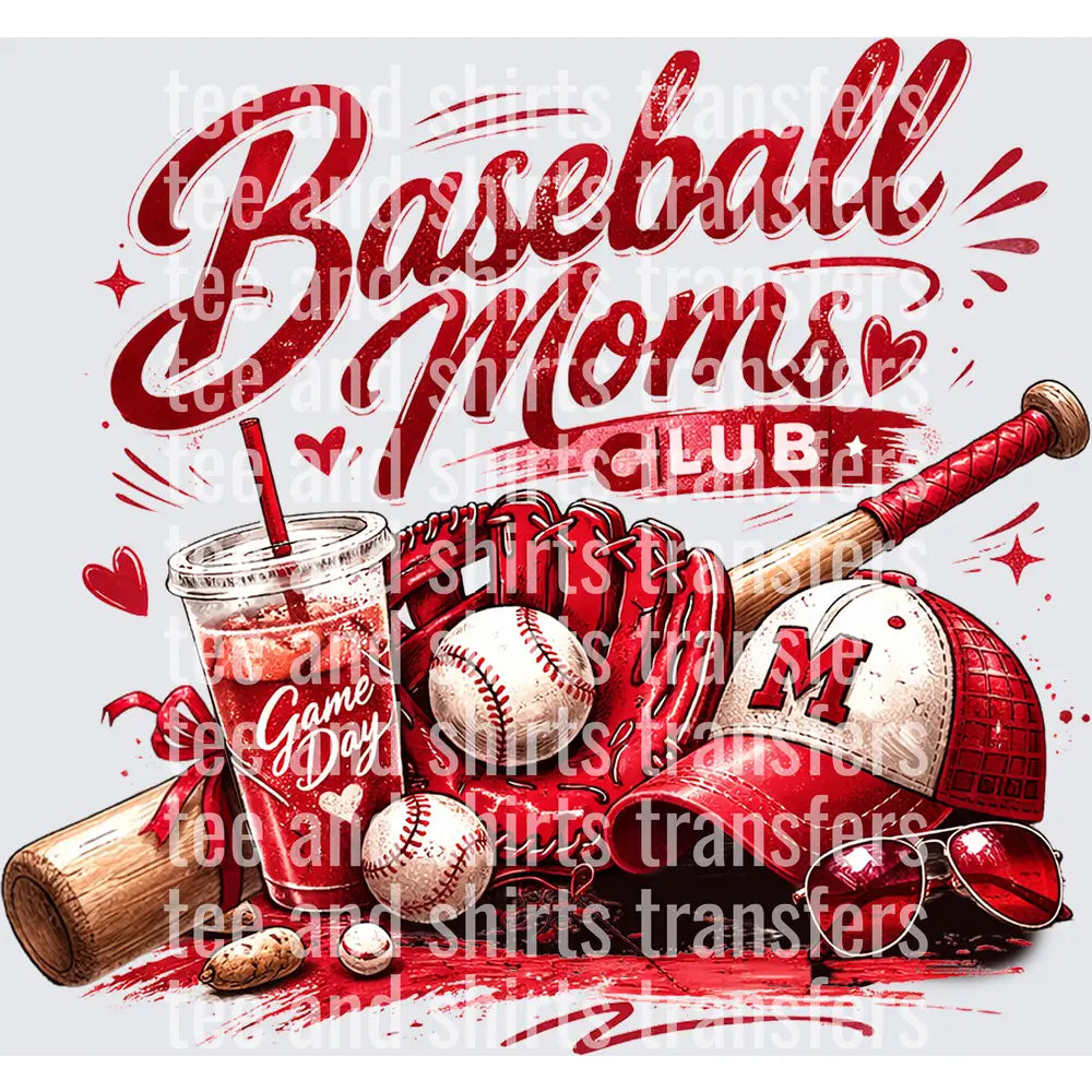 Baseball Moms Club DTF TRANSFER