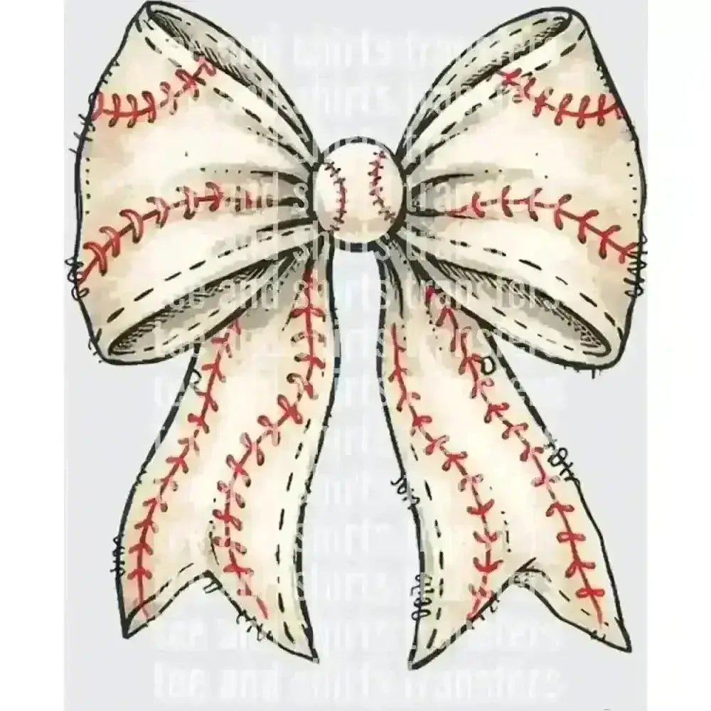 Baseball Stitched Bow DTF TRANSFER DTF TRANSFER tee and shirts transfers 