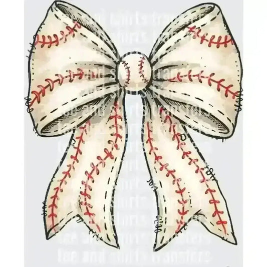 Baseball Stitched Bow DTF TRANSFER DTF TRANSFER tee and shirts transfers 