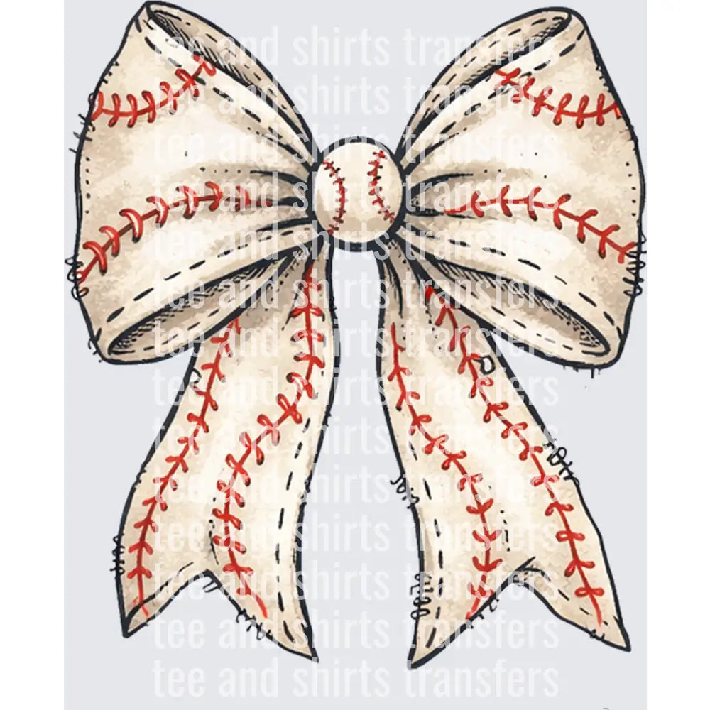 Baseball Stitched Bow DTF TRANSFER