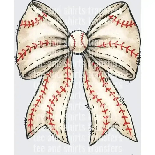 Baseball Stitched Bow DTF TRANSFER DTF TRANSFER tee and shirts transfers 