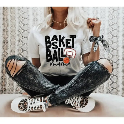Basketball Mama Basket DTF Transfer tee and shirts transfers 