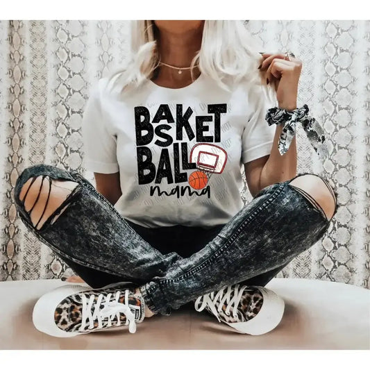 Basketball Mama Basket DTF Transfer tee and shirts transfers 