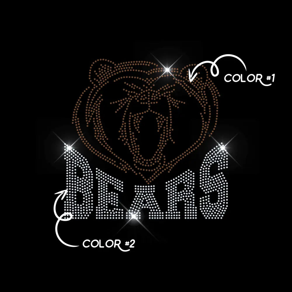 BEARS TWO COLOR tee and shirts transfers 