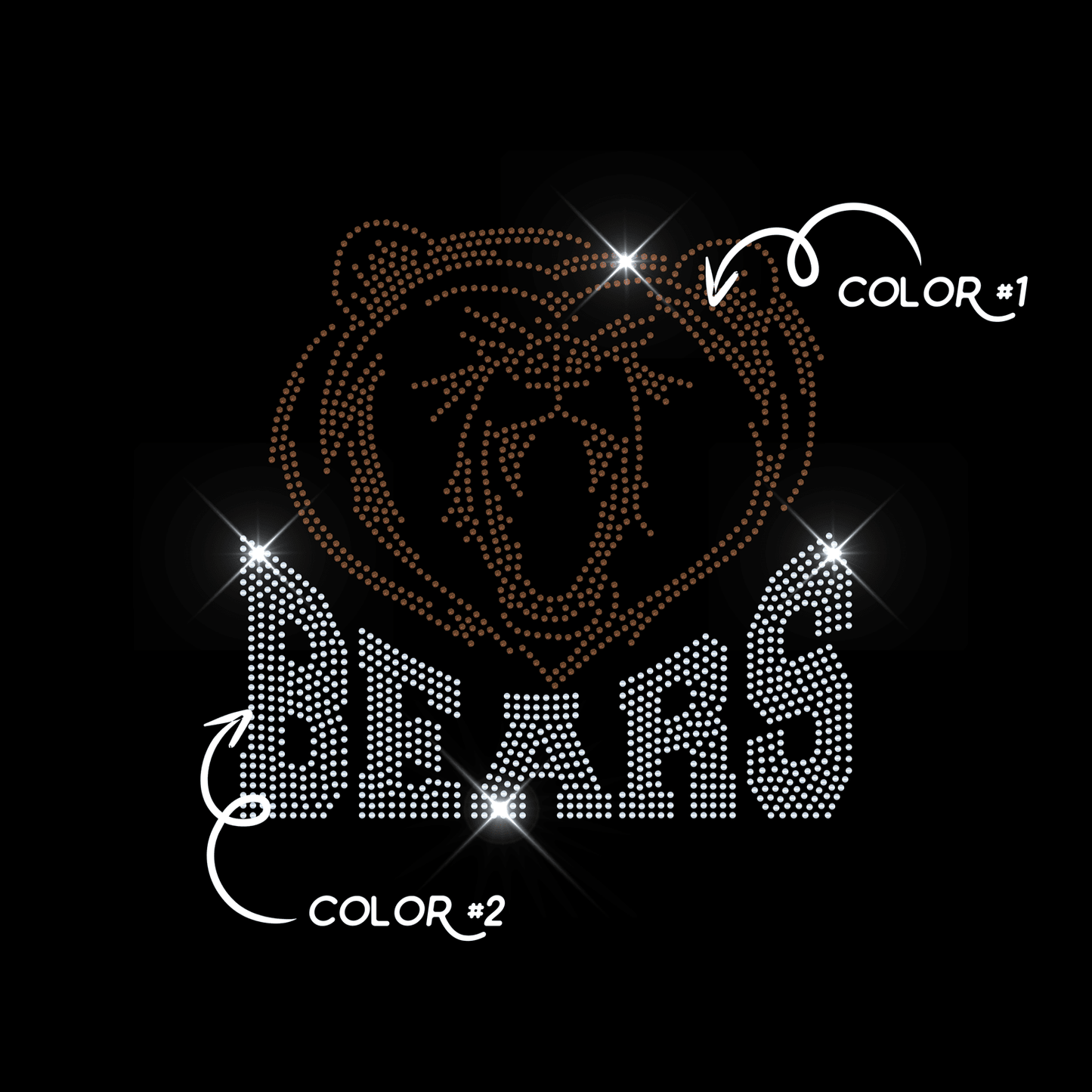 BEARS TWO COLOR tee and shirts transfers 