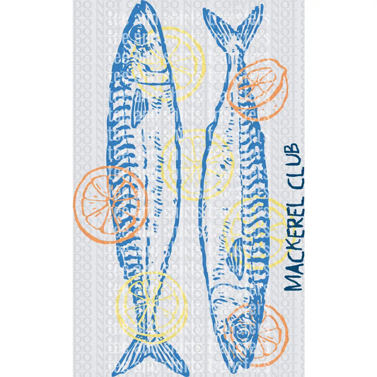 Blue Mackerel Fish DTF TRANSFER