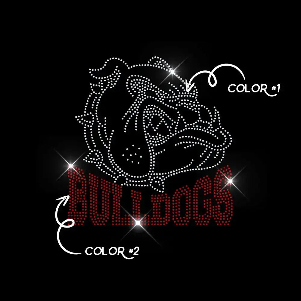 BULLDOGS TWO COLOR tee and shirts transfers 