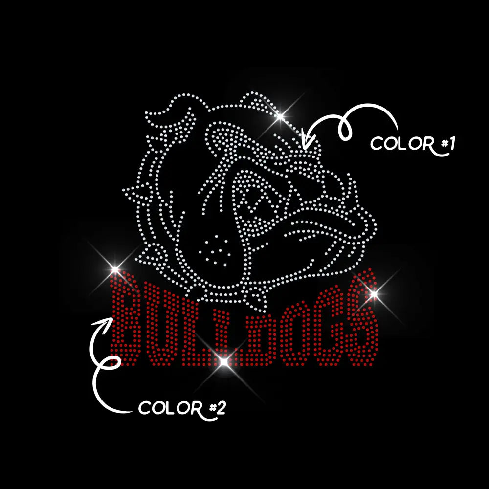BULLDOGS TWO COLOR tee and shirts transfers 