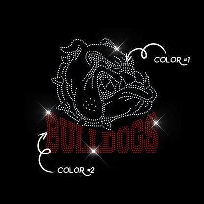 BULLDOGS TWO COLOR tee and shirts transfers 