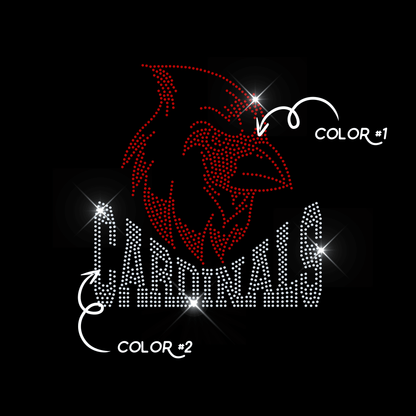 CARDINALS TWO COLOR tee and shirts transfers 