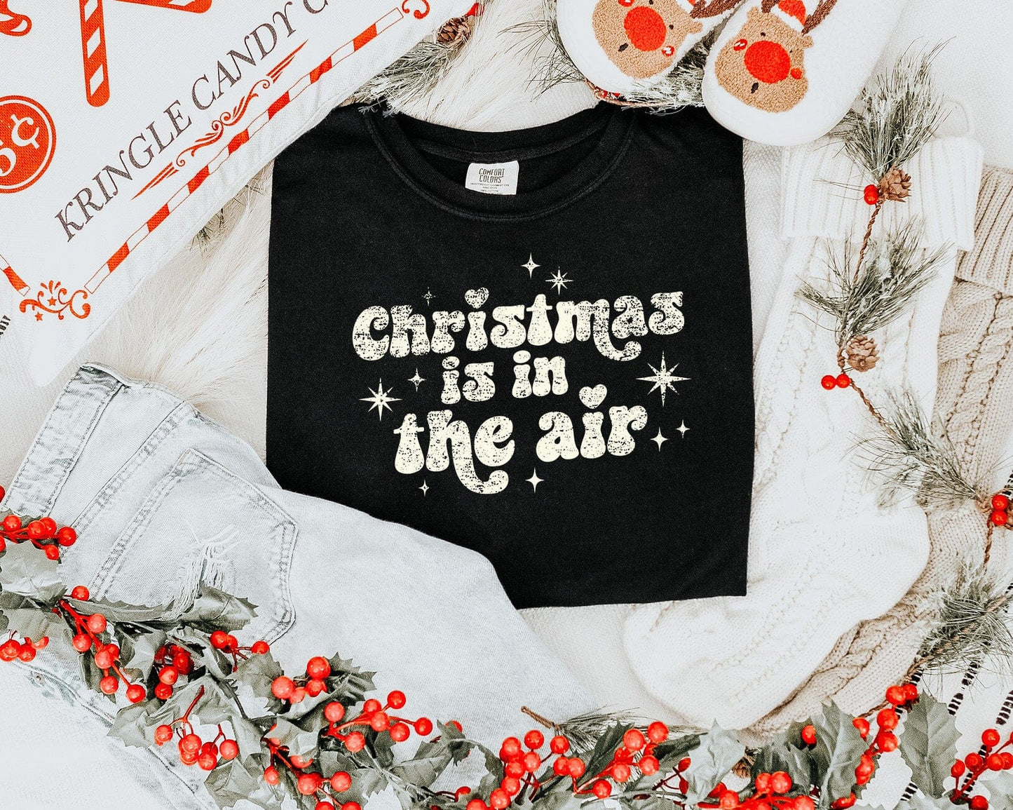 Christmas is in the air DTF TRANSFER tee and shirts transfers 