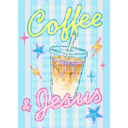 Coffee & Jesus DTF TRANSFER DTF TRANSFER tee and shirts transfers 