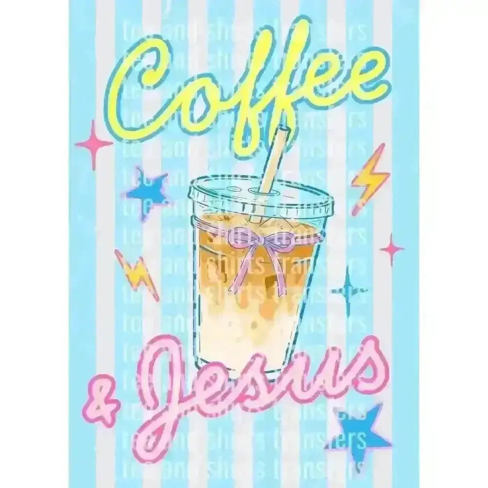 Coffee & Jesus DTF TRANSFER DTF TRANSFER tee and shirts transfers 
