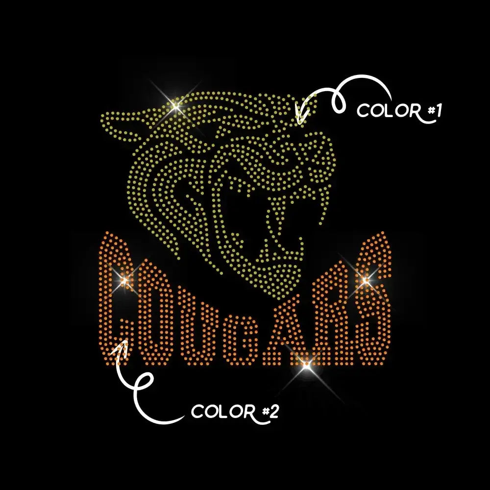 COUGARS TWO COLOR tee and shirts transfers 