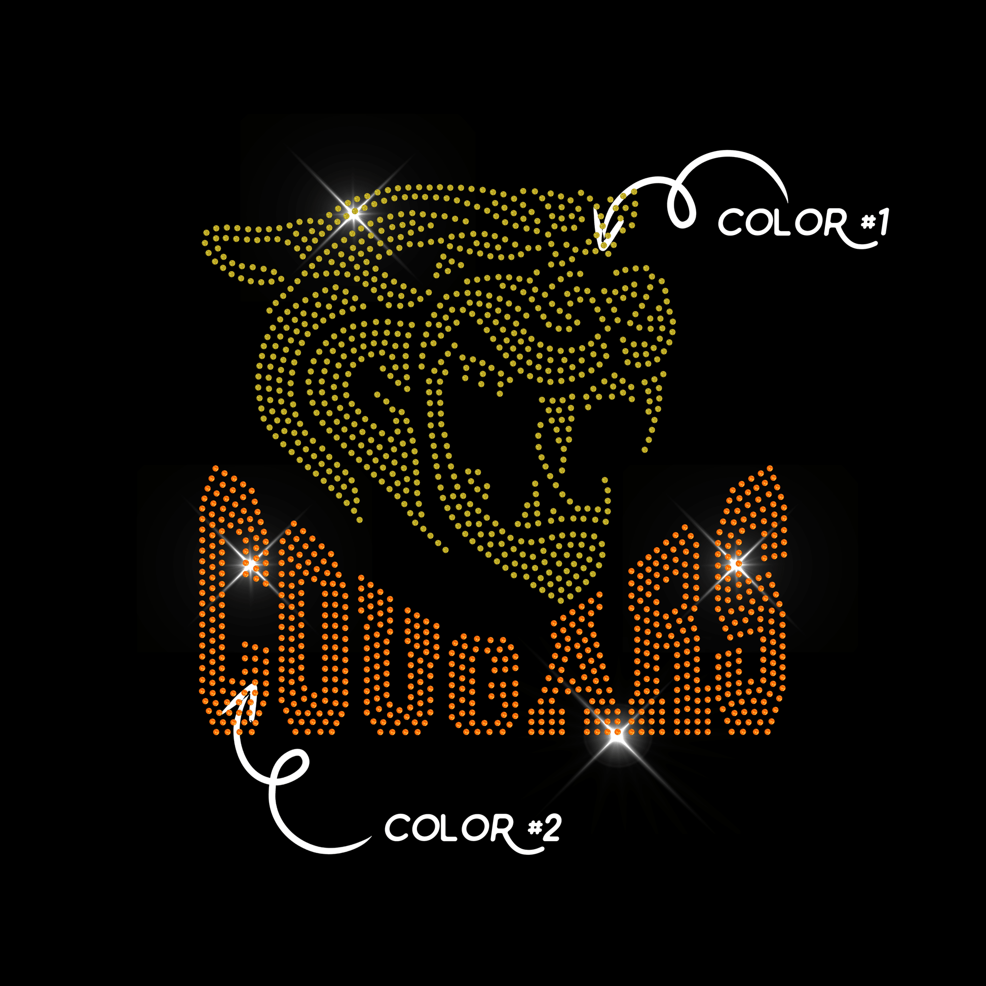 COUGARS TWO COLOR tee and shirts transfers 