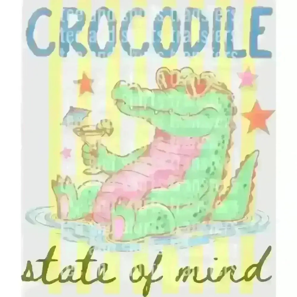 Crocodile State of Mind DTF TRANSFER DTF TRANSFER tee and shirts transfers 