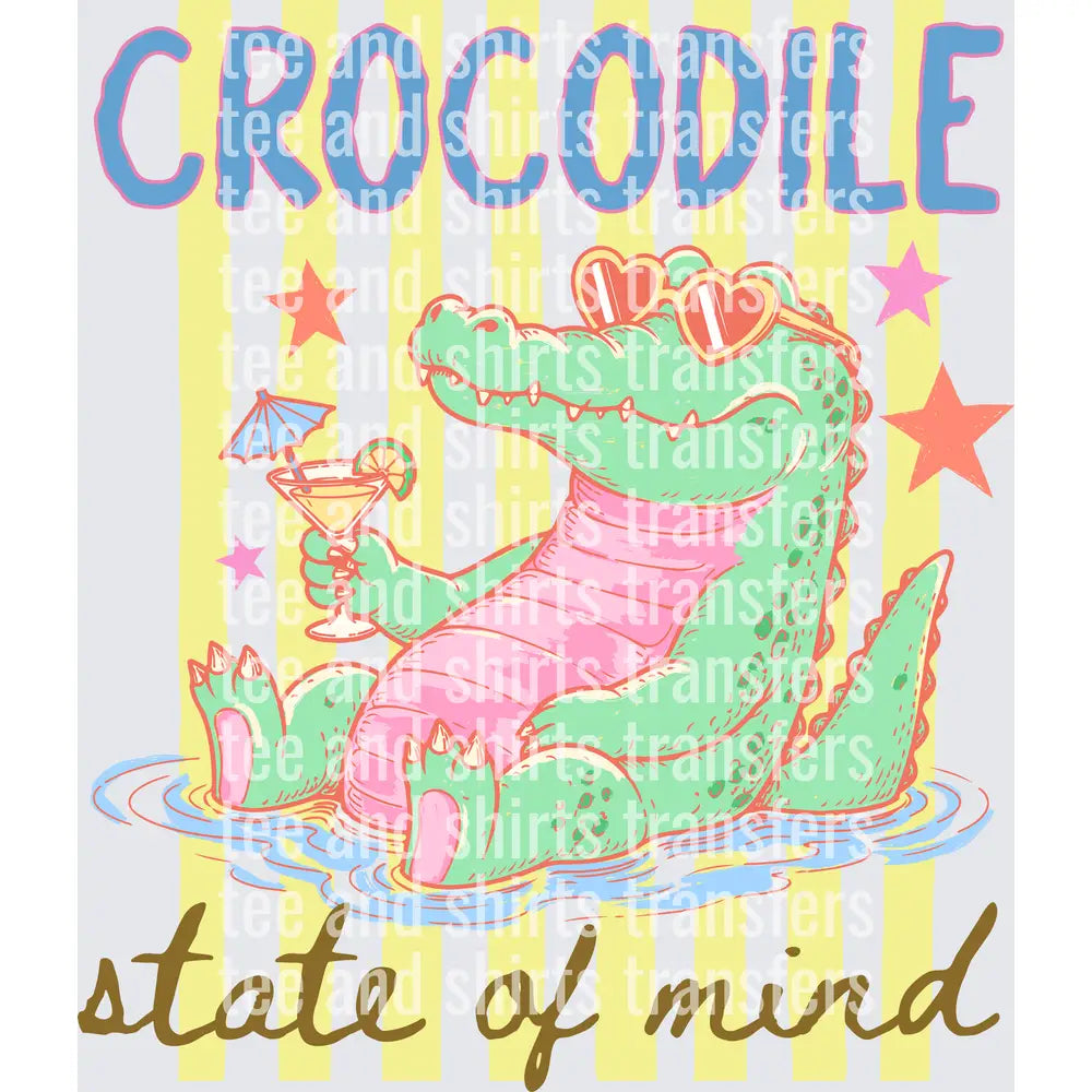 Crocodile State of Mind DTF TRANSFER