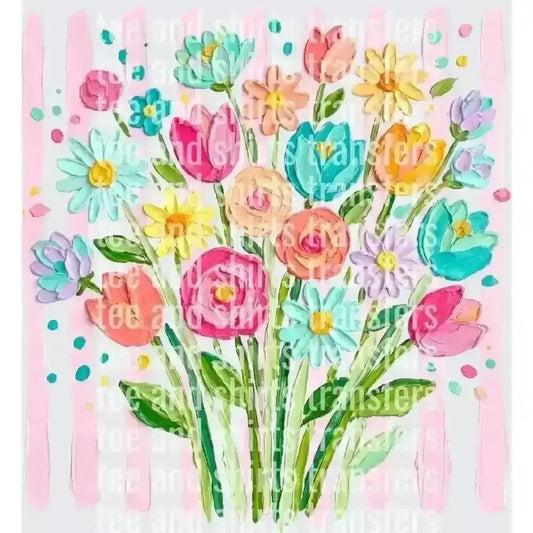 Floral Brushstroke Summer DTF TRANSFER DTF TRANSFER tee and shirts transfers 