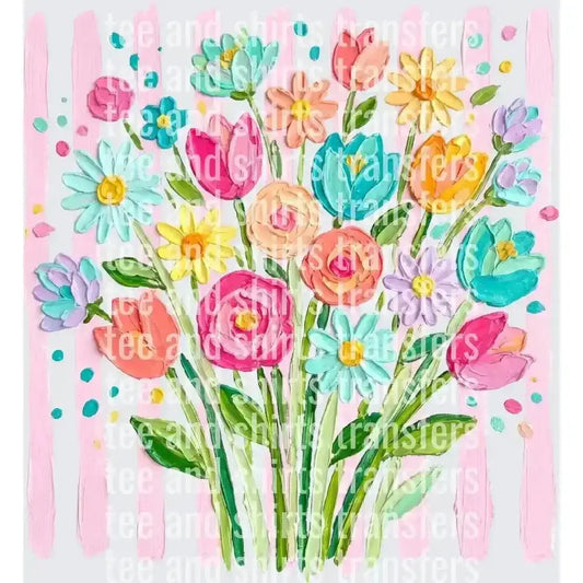 Floral Brushstroke Summer DTF TRANSFER DTF TRANSFER tee and shirts transfers 