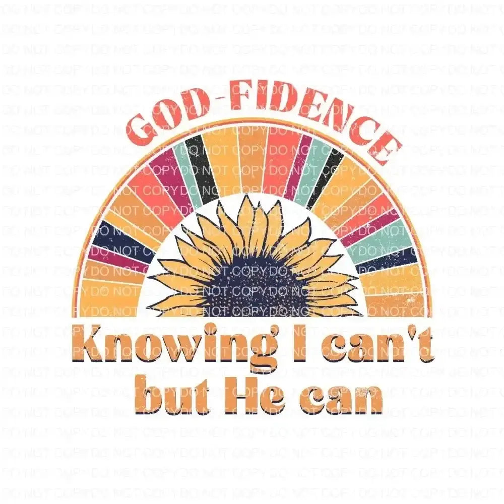 God-Fidence DTF Transfer tee and shirts transfers 