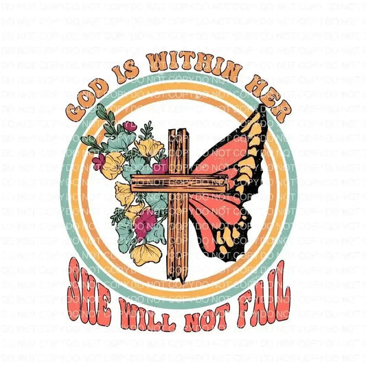 God is within Her DTF Transfer tee and shirts transfers 