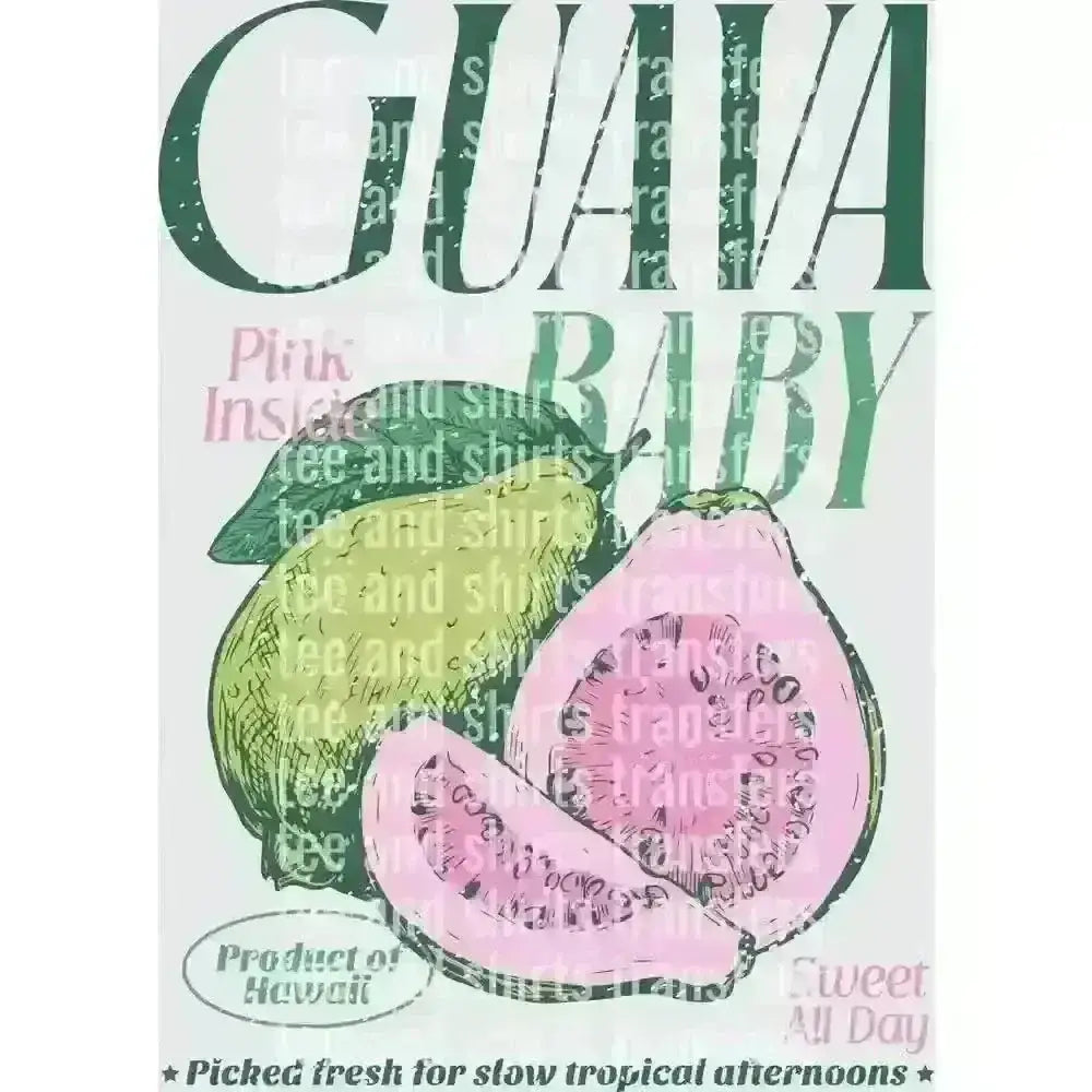 Guava Baby Pink Inside DTF TRANSFER DTF TRANSFER tee and shirts transfers 