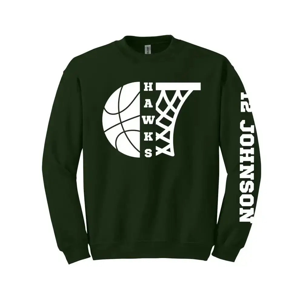 HAWKS Gildan 50/50 Crewneck Sweatshirt- UNISEX- G180 tee and shirts transfers 