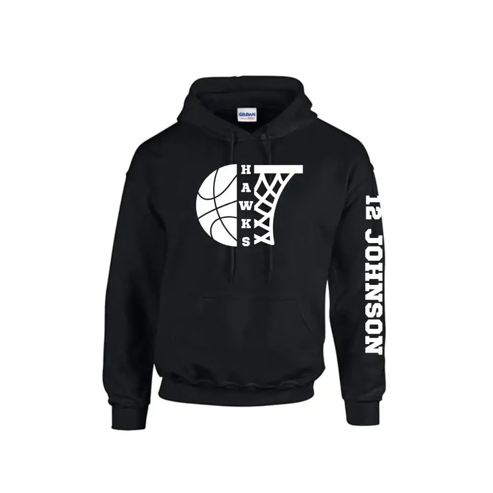 HAWKS Gildan 50/50 Hooded Sweatshirt-UNISEX- G185 tee and shirts transfers 