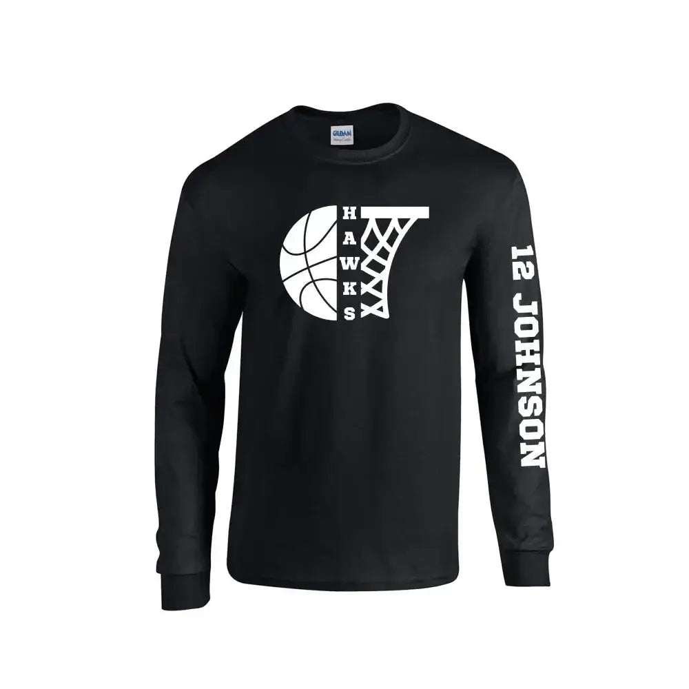 HAWKS Gildan Heavy Cotton Long-sleeve shirt -UNISEX- G540 tee and shirts transfers 