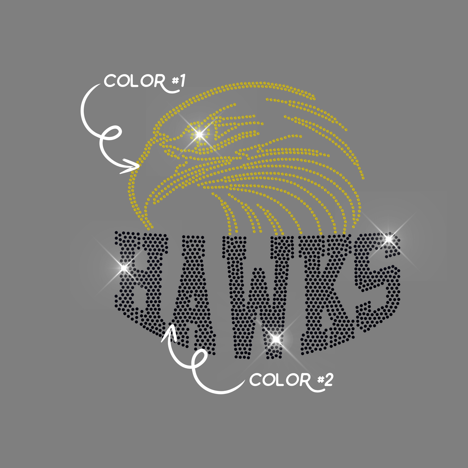 HAWKS TWO COLOR tee and shirts transfers 