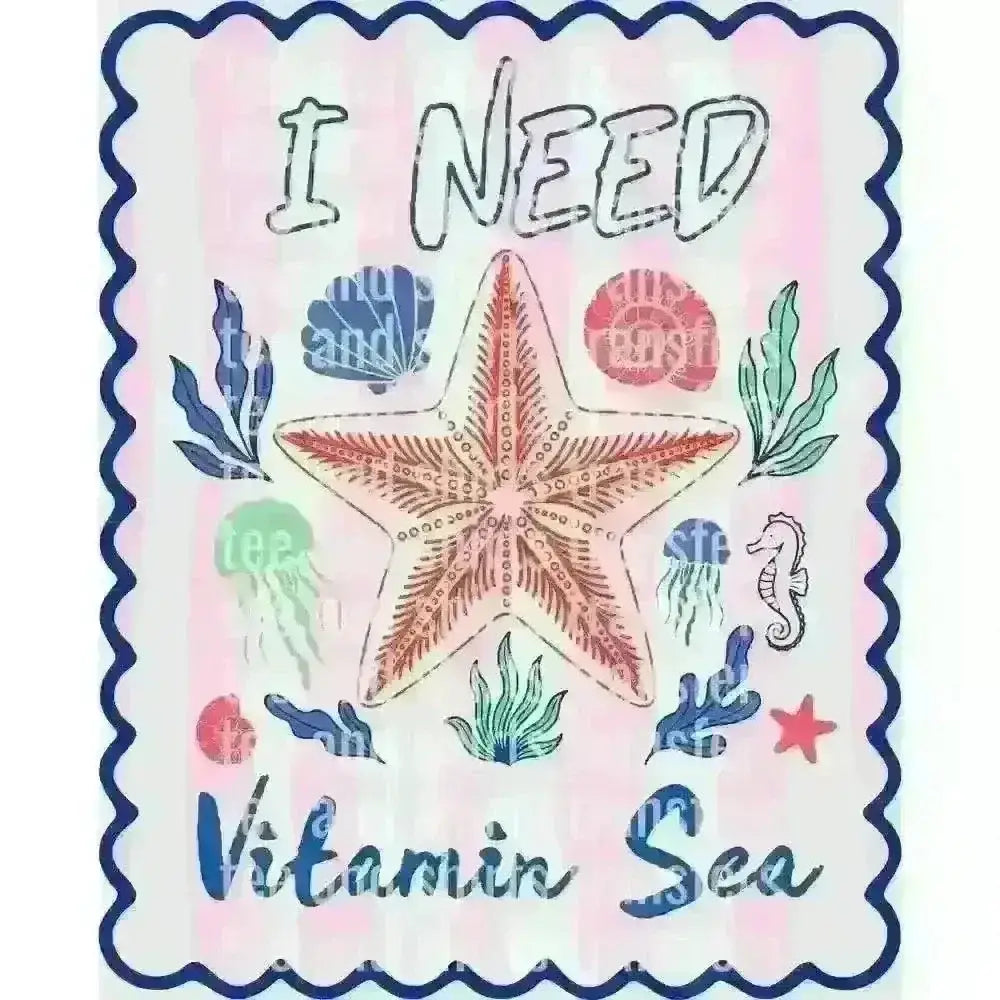 I Need Vitamin Sea DTF TRANSFER DTF TRANSFER tee and shirts transfers 