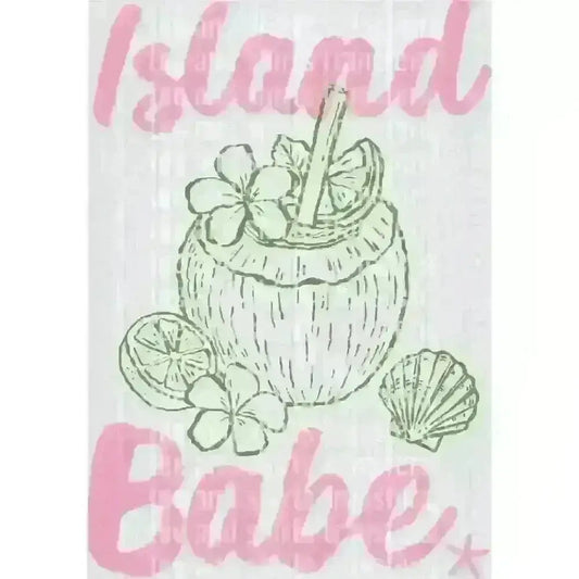 Island Babe DTF TRANSFER DTF TRANSFER tee and shirts transfers 