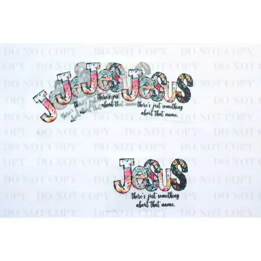 Jesus Name DTF Transfer tee and shirts transfers 
