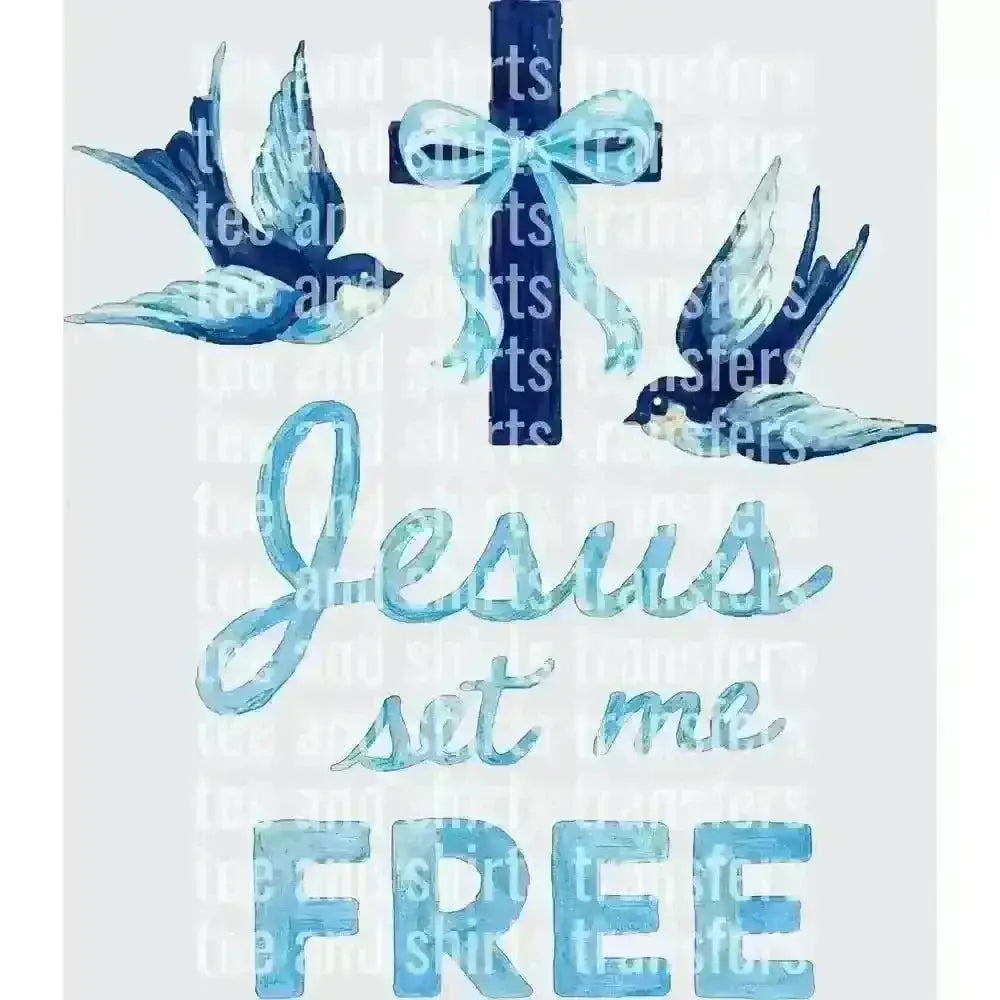 Jesus set me free DTF TRANSFER DTF TRANSFER tee and shirts transfers 