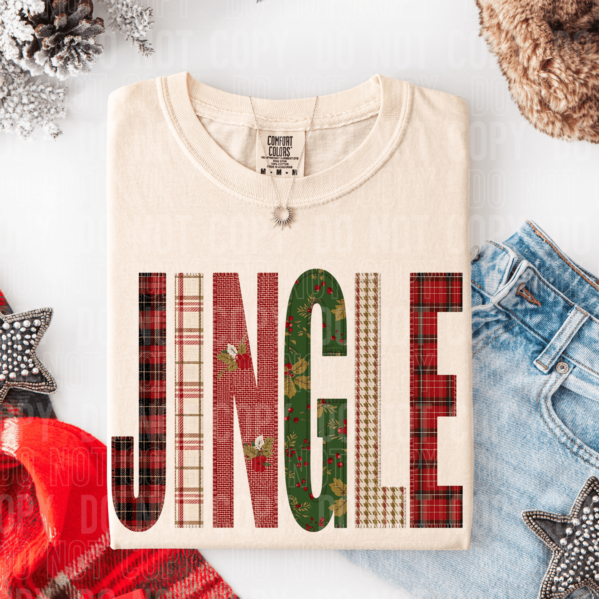 Jingle Patch DTF TRANSFER tee and shirts transfers 