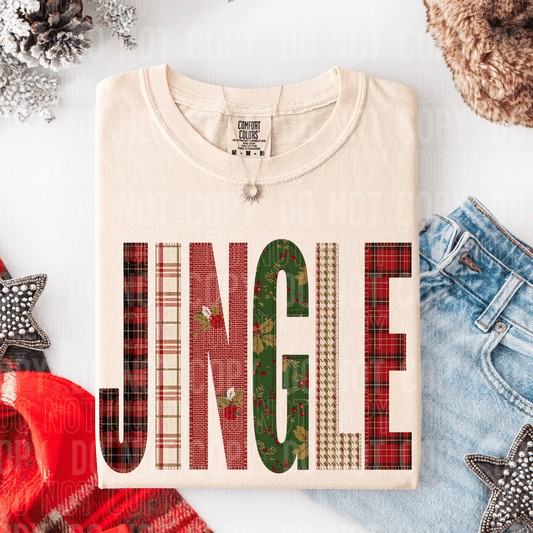 Jingle Patch DTF TRANSFER tee and shirts transfers 