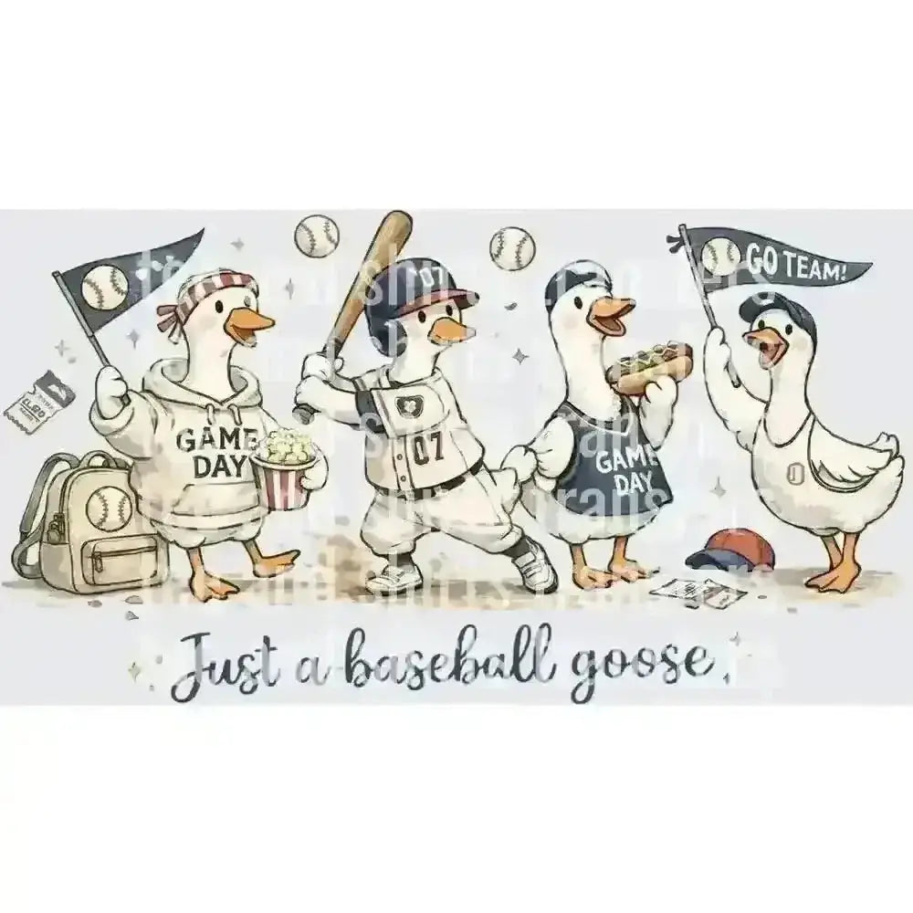 Just a Baseball Goose Four Geese DTF TRANSFER DTF TRANSFER tee and shirts transfers 