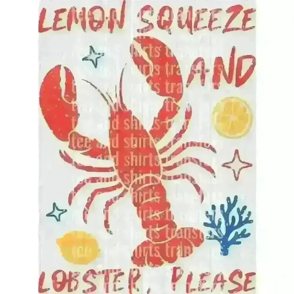 Lemon Squeeze and Lobster Please DTF TRANSFER DTF TRANSFER tee and shirts transfers 