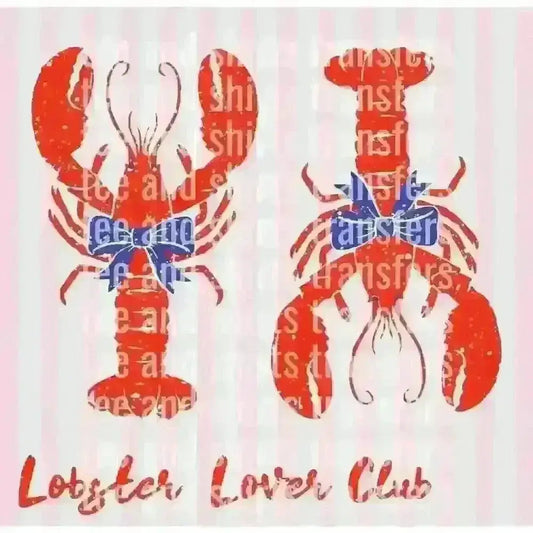 Lobster Lover Club DTF TRANSFER DTF TRANSFER tee and shirts transfers 