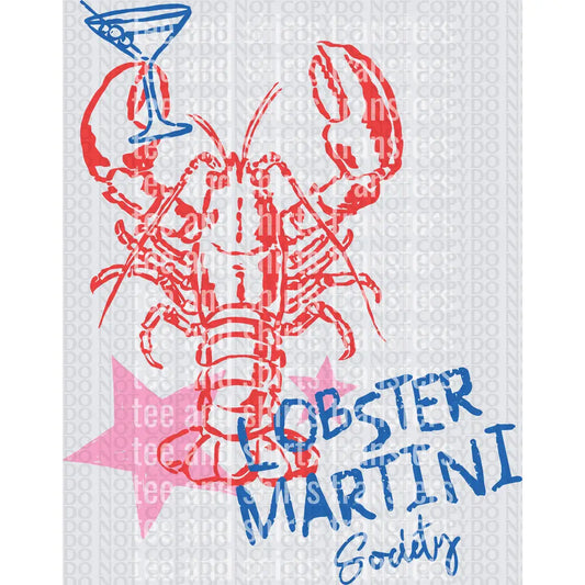 Lobster Martini Society DTF TRANSFER